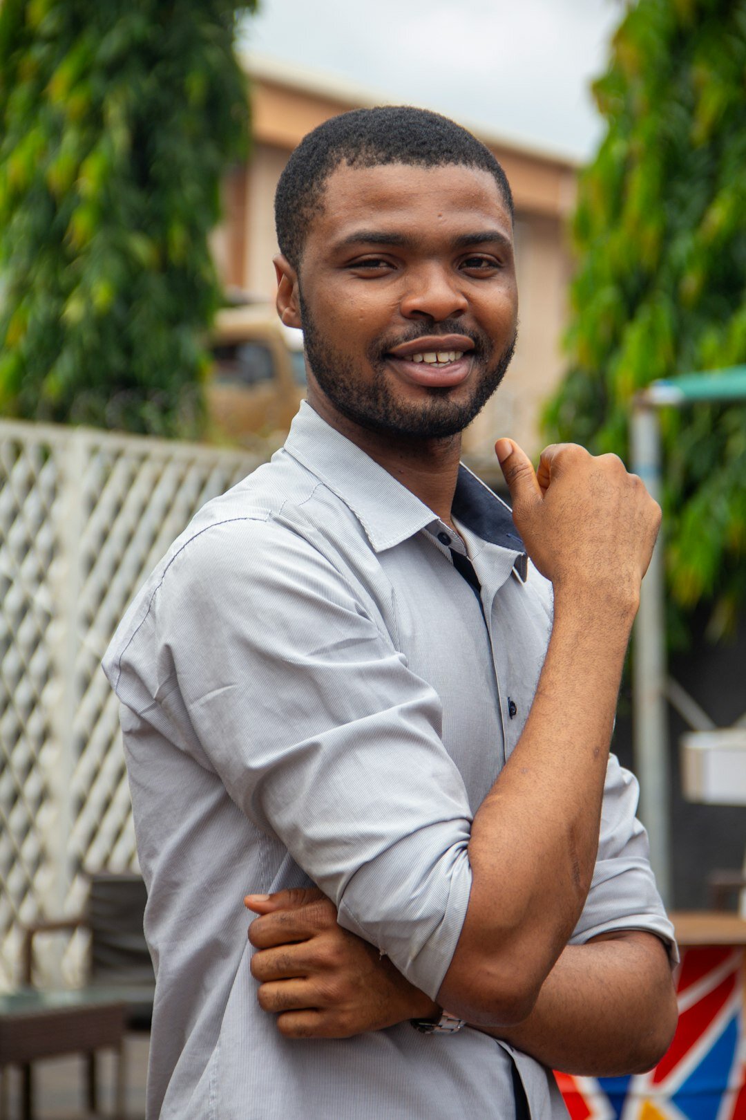 Portrait of a North African man consultant
